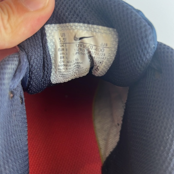 Nike Air Max 90 GS Navy Blue Obsidian Red Sz 5.5Y, DV3607 400 - Picture 2 of 6